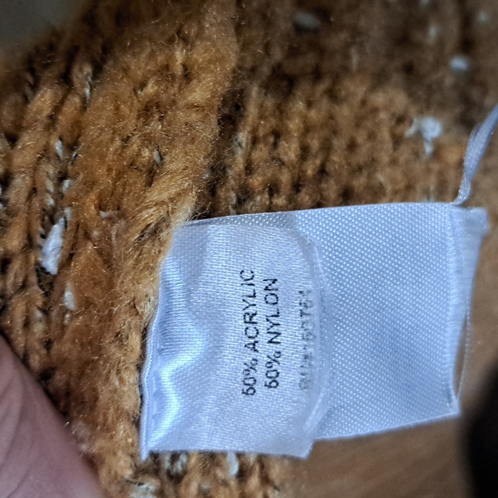 Euc Women's Golden Brown Confetti Knit Sweater - Picture 7 of 8